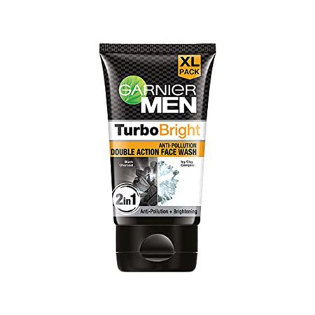 Garnier Men Turbo Bright Double Action Charcoal Facewash  150g