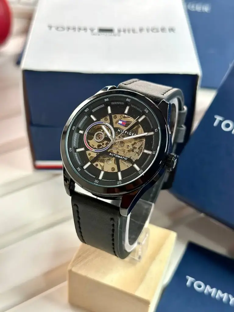 Tommy Hilfiger for Men, 7AA Premium Collection, Model Modern Automatic, and Dial Size 43mm.