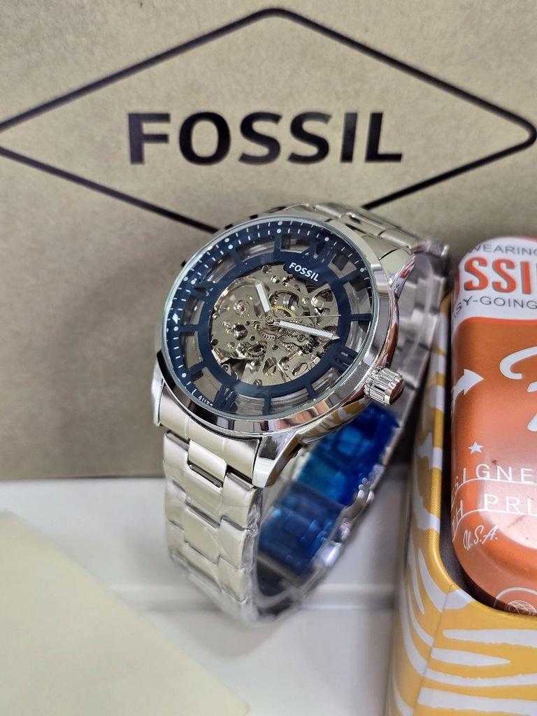 Fossil For Men 7AA Premium Collection Model Modern Machine Automatic ZSilver Towsman ME3197 Automatic Dial Size  44mm