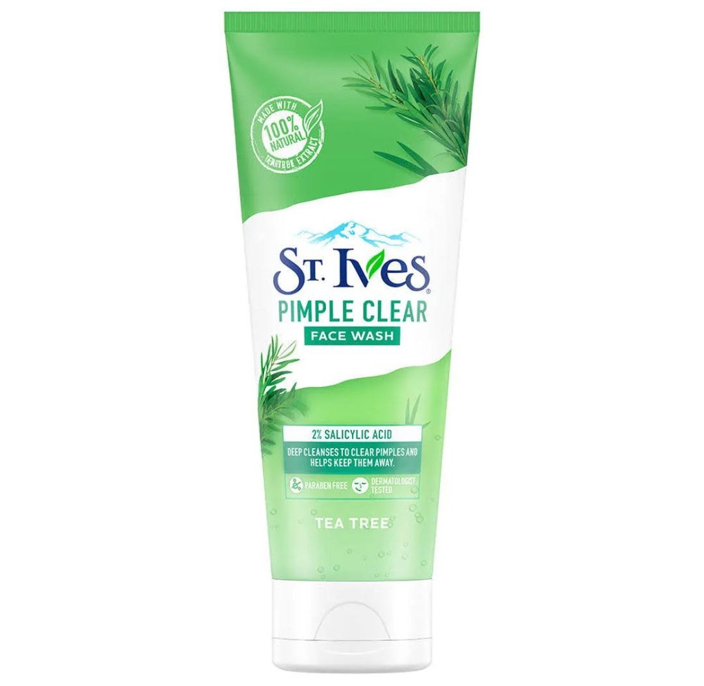 STIVes PIMPLE CLEAR FACE WASH 2% SALICYLIC ACID TEA TREE PARABEN FREE