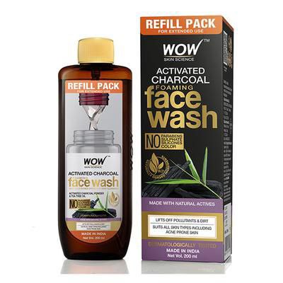 REFILL PACK WOW SKIN SCIENCE TM ACTIVATED CHARCOAL FOAMING face wash