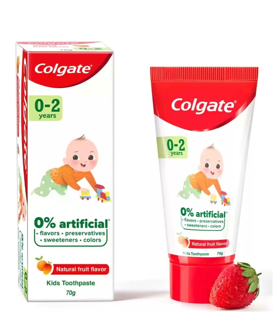 Colgate 0-2 years 0% artificial flavors. preservatives