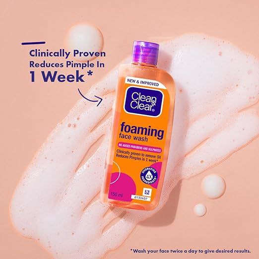 IMPROVED FORM Clean Clear foaming face wash