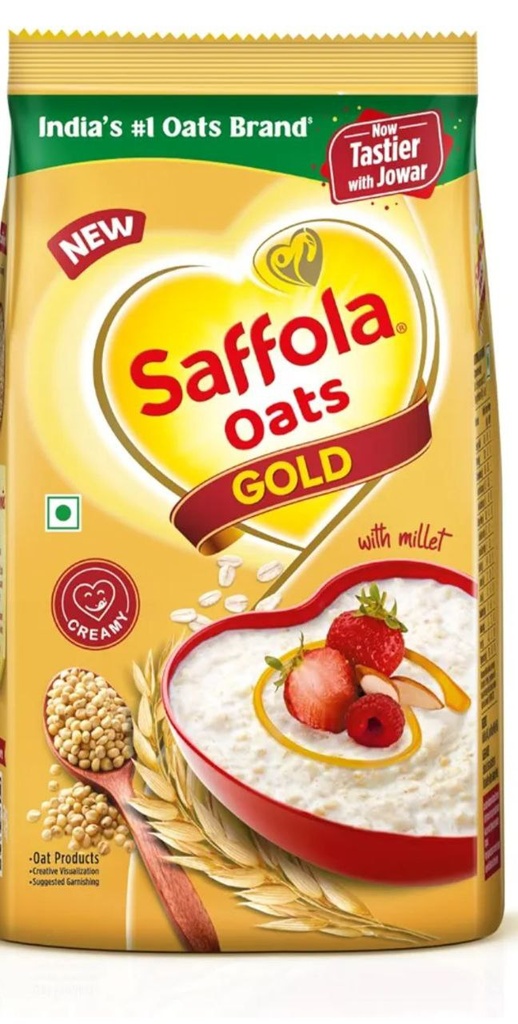 Saffola Oats Gold, Rolled Oats with Jowar Millet |