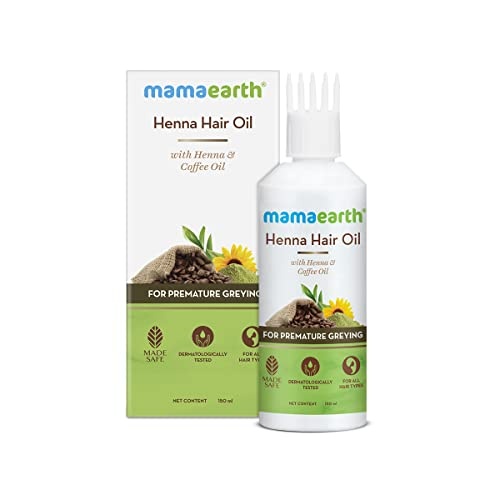 [338] MAMAEARTH Henna Hair Oil with Henna & Coffee Oil 