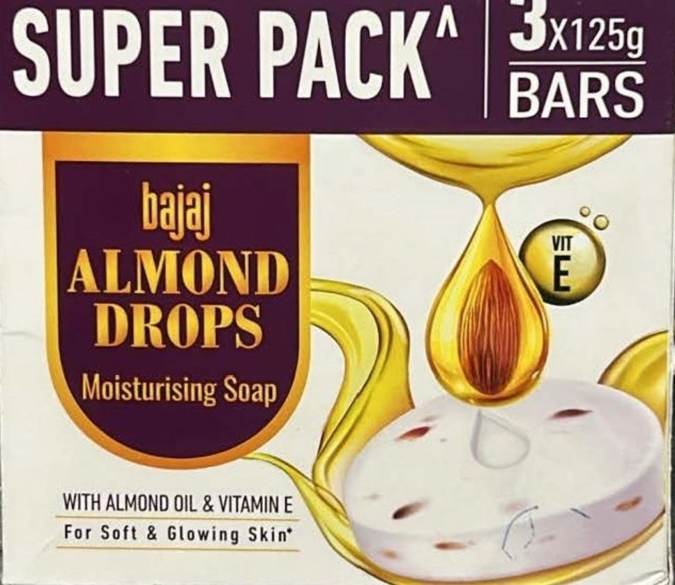 BAJAJ ALMOND DROPS MOISTURISING SOAP.