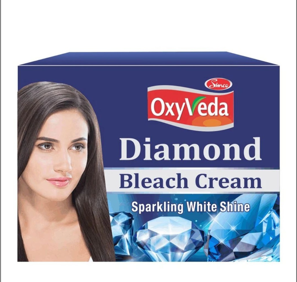 Simco Oxyveda Diamond Bleach Cream sparking white shine