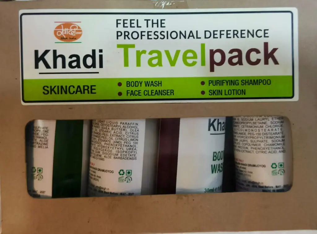 Khadi Travel pack | Body wash, face cleanser, shampoo, skin lotion