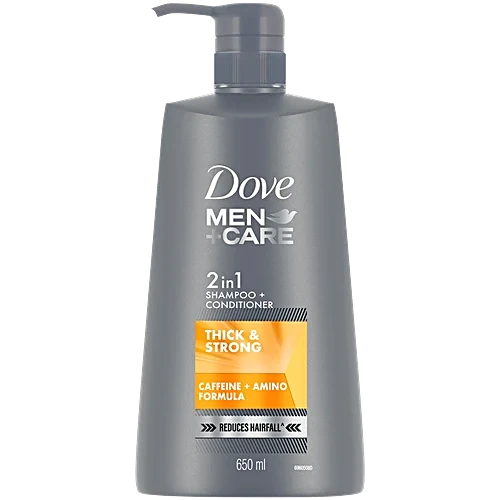 Dove Men+Care Thick & Strong 2 In1 Shampoo + Conditioner, 650 ml