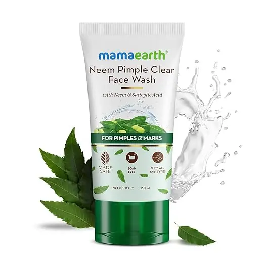 Mamaearth Neem Pimple Clear Face Wash With Neem & Salicylic Acid|Fights Pimples|Reduces Marks|Purifies Skin|Gently Cleanses.
