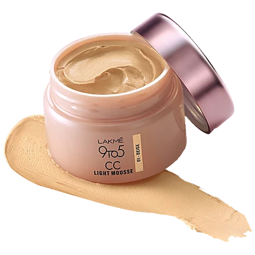 Lakme 9 To 5 Cc Light Mousse With Vitamin E & Hint Of Foundation, 25 g Beige