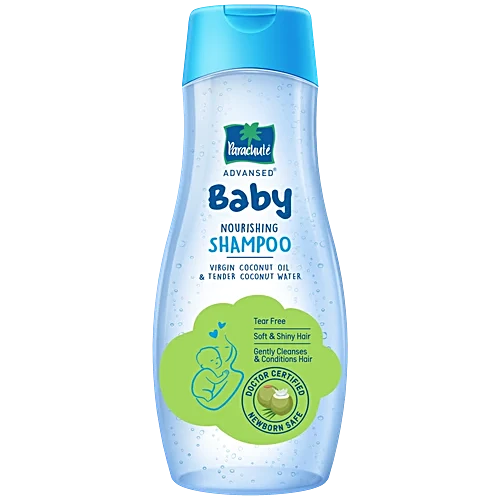 Parachute Advansed Baby Nourishing Shampoo For Kids - Doctor Certified, Tear Free, Tender Coconut Water & Virgin Coconut Oil, Soft & Shiny Hair, 410 ml