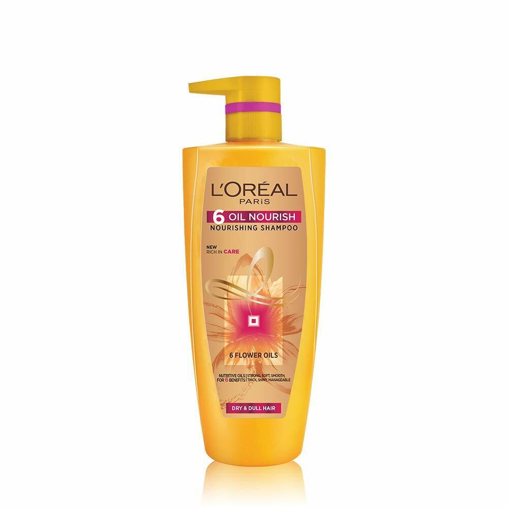 L'Oreal Paris 6 Oil Nourish Shampoo of 1 Litre with Infusion of 6 Unique Oils