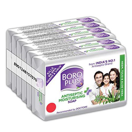 [1280] BoroPlus Antiseptic and Moisturising Bathing Soap with Aloe Vera  Neem and Tulsi | 99.9% Germ and Virus Protection | for Smooth  Soft Nourished Skin  