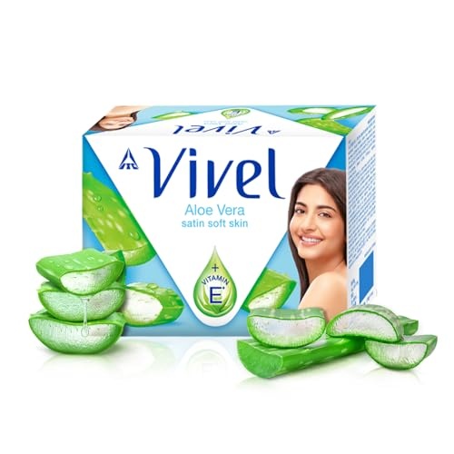 Vivel Aloe Vera Soap Satin Soft Skin Vitamin E  150g (Pack of 4)