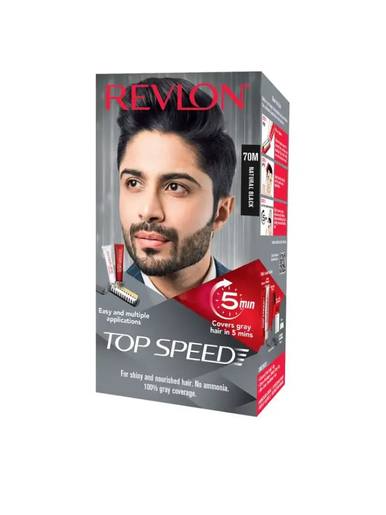 REVLON
70M NATURAL BLACK 100% GRAY hair colour