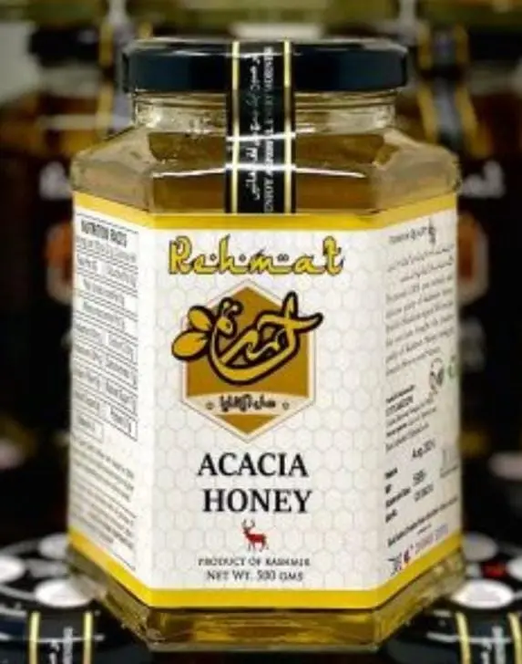 Al-Rehmat FREMIUM QUALITY Ae 2004 ACACIA HONEY PRODUCT OF KASHMIR NET WT: 500 GMS