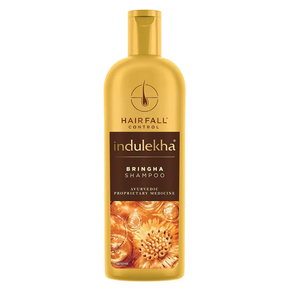 Indulekha Bringha Shampoo, Proprietary Ayurvedic Medicine For Hair Fall, Free From Parabens, Synthetic Dyes And Synthetic Perfume, 200ml