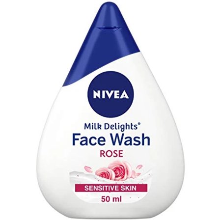 [1231] NIVEA Women Face Wash for Sensitive Skin  Milk Delights Rose  50 Ml