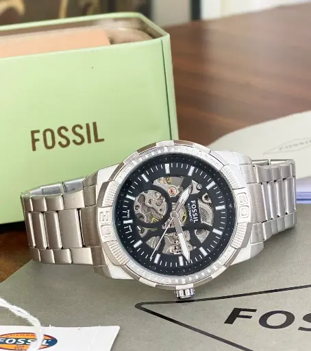 [650] Fossil For Men  7AA Premium Collection # Model - Modern Machine Automatic  #Z Silver Bronson ME3256 Automatic  