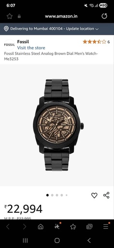 [1475] Fossil Quality & Performance❤️ Fossil For Men 7AA Premium Collection Model Fossil ME3253 Same As Original model 