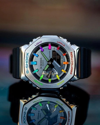 [1527]  G-Shock For Unisex 7AA Premium Collection Model - GM-2100-1ADR 