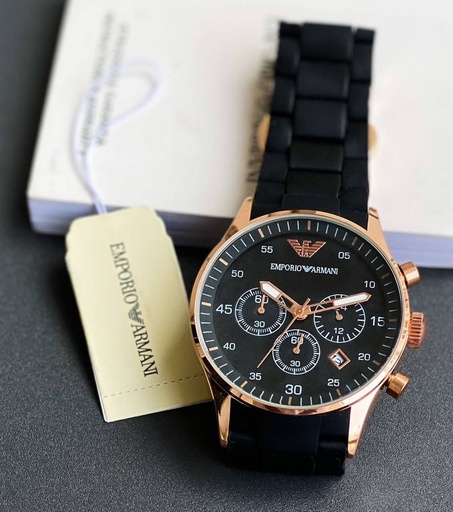 [1554] Emporio Armani With black styling rubber strap