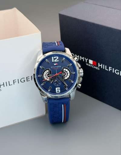 [1605] Tommy Hilfiger For Men 1791473 7AA Premium Collection Model Decker Chronograph Dial Size 43mm Features 