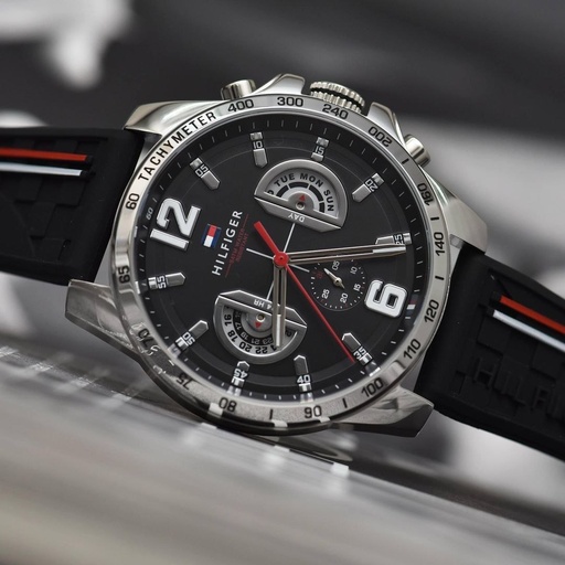 [1608] Tommy Hilfiger For Men 1791473 7AA Premium Collection Model Decker Chronograph Dial Size 43mm