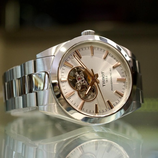 [608] Tissot For Men's Quality 7AA Premium Collection Model Gentleman Powermatic 80 Model No T1274071104101