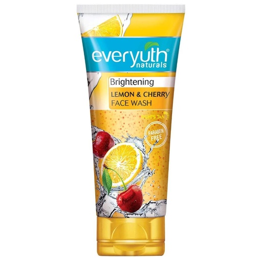 [677] everyuth naturals Brightening LEMON & CHERRY FACE WASH FIGHTS TAN PARABEN FREE