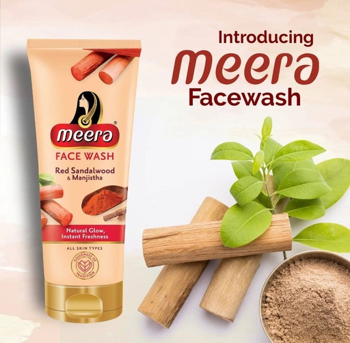 [691] meera FACE WASH Red Sandalwood & Manjistha