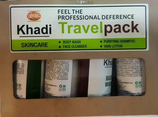 [291] Khadi Travel pack | Body wash, face cleanser, shampoo, skin lotion