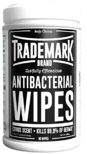 [548] Safe Choice trade mark • KILLS 99.9% OF GERMS 5571 in (14 cm x 18 cm) 80 WIPES 15 oz (425 g)