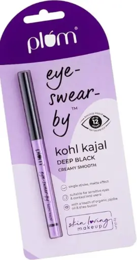 [695] plum F3 INDIA eye-Swear-TM by SMUDGE-PROOF UP TO 12 NOURG WATER-PROOF kohl kajal