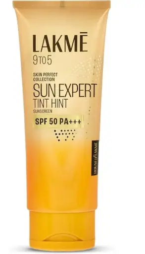 [303] LAKME 9 го5 SKIN PERFECT COLLECTION SUN EXPERT TINT HINT: SUNSCREEN SPF 50 PA+++ HOUSEOFLAKME