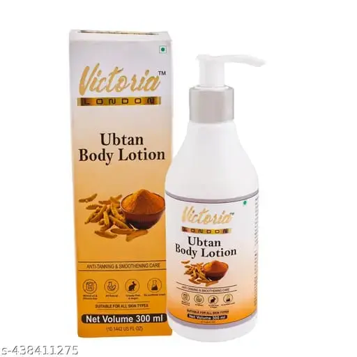 [647] Victoria LONDON Ubtan Body Lotion ANTI-TANNING & SMOOTHENING CARE SUITABLE FOR ALL SKIN TYPES Net Volume 300 ml