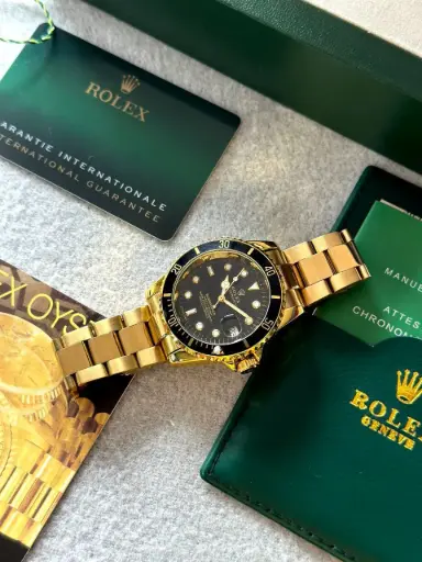 [489] ROLEX SUBARMARINER GOLD MENS WATCH...