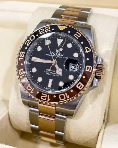[60014] Rolex GMT MasterMENS WATCH  Model Rolex GMT II Ever Rose RootBeer Ref 126711 Dial Size 40mm