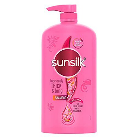 [1232] Sunsilk Lusciously Thick Long Shampoo 1 L  with Keratin  Yoghut Protein and Macadamia Oil - Thickening Shampoo for Fuller Hair